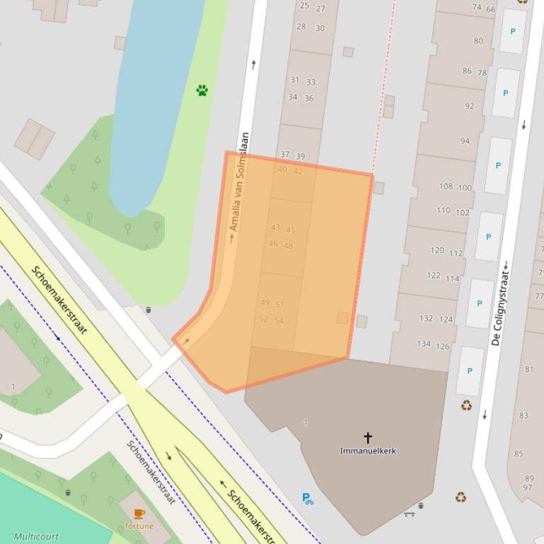 Kaart van postcodegebied 2628BS.