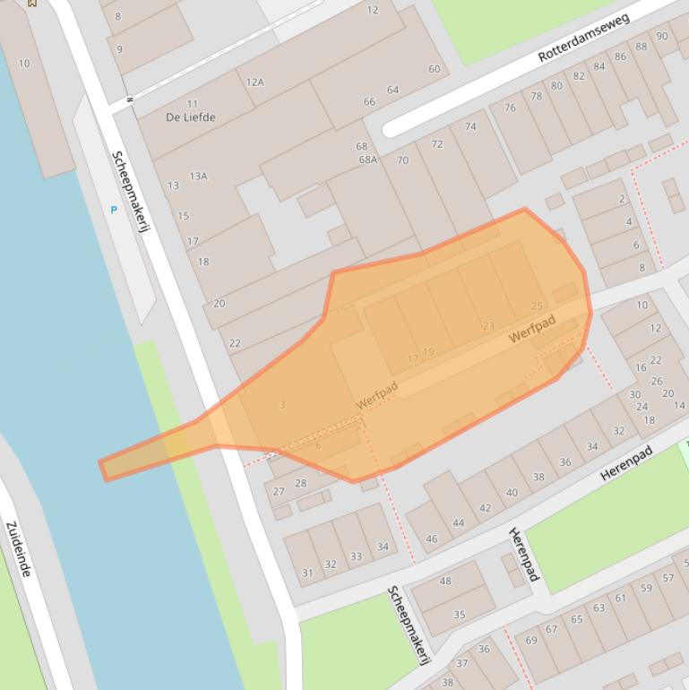 Kaart van postcodegebied 2628BV.