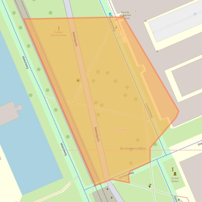 Kaart van postcodegebied 2628CJ.