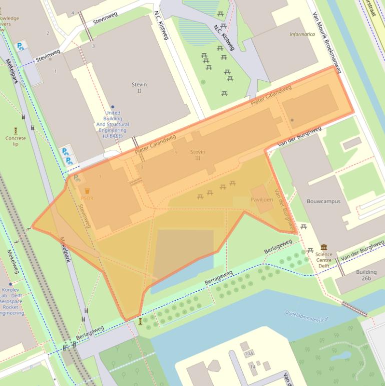 Kaart van postcodegebied 2628CP.