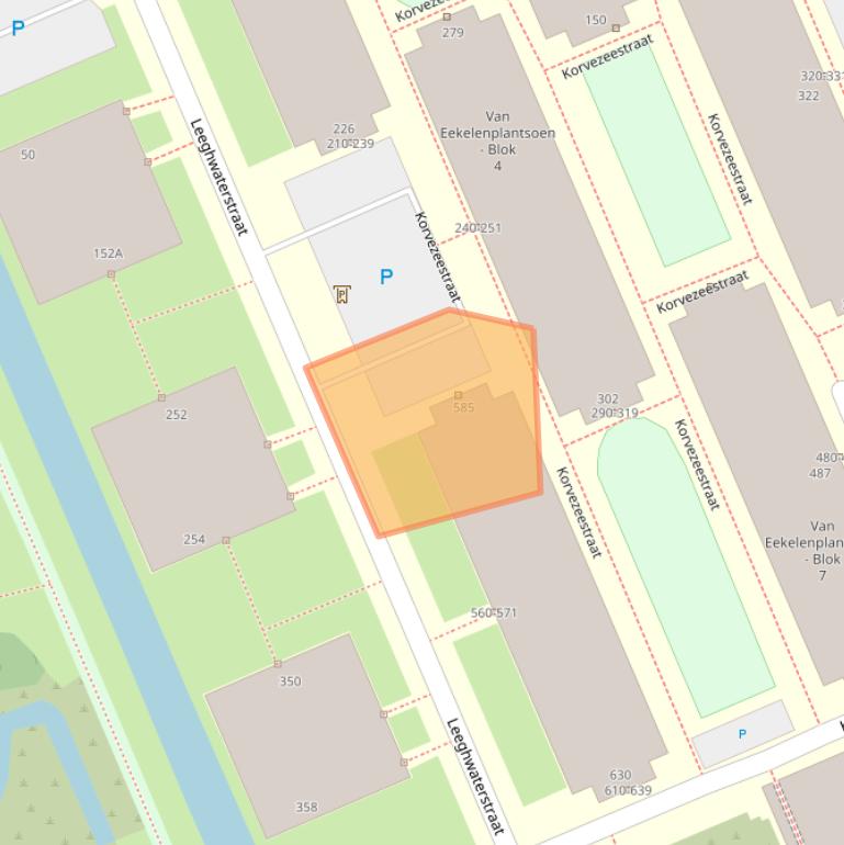 Kaart van postcodegebied 2628CW.