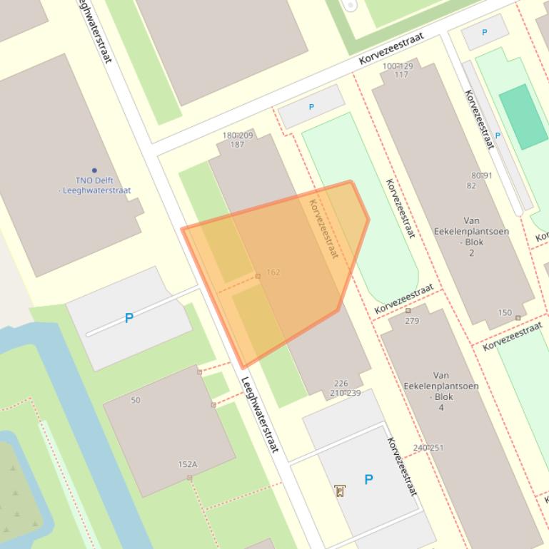 Kaart van postcodegebied 2628DH.