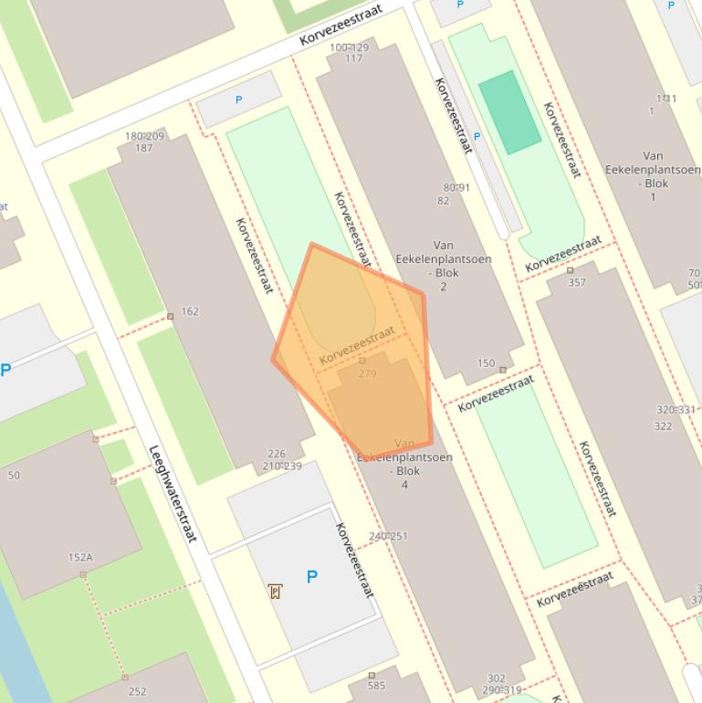 Kaart van postcodegebied 2628DM.