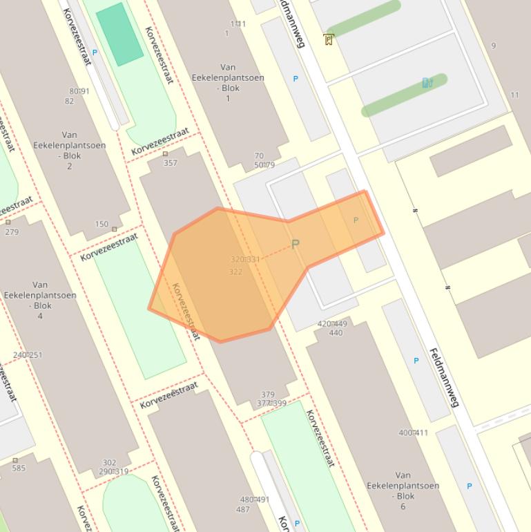 Kaart van postcodegebied 2628DP.