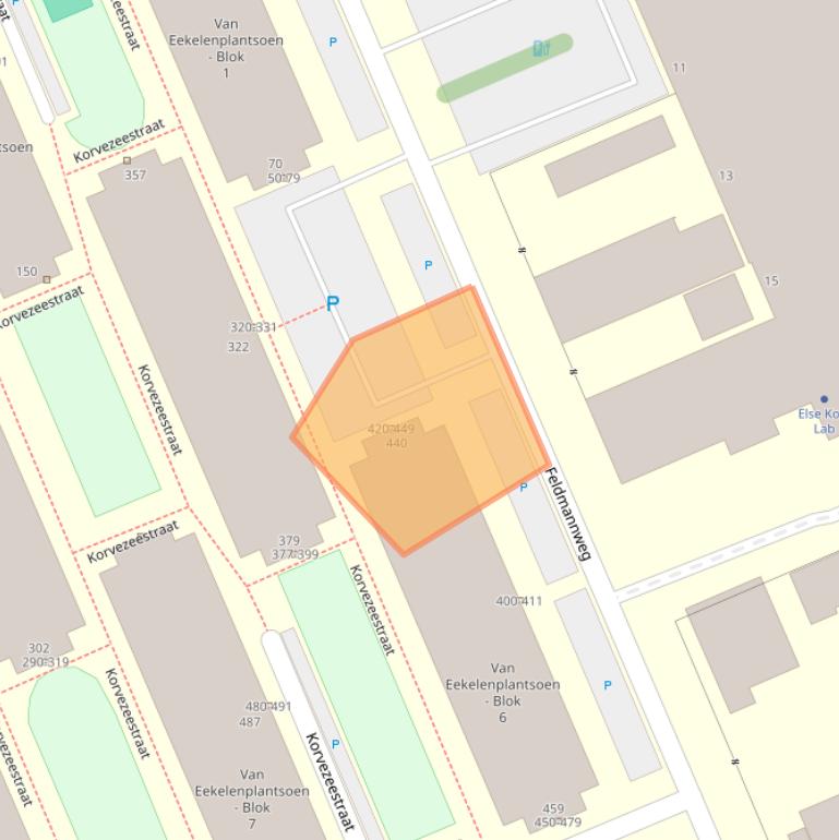 Kaart van postcodegebied 2628DV.