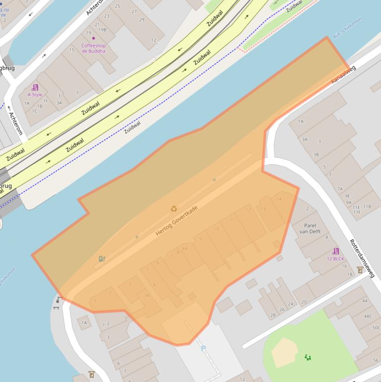 Kaart van postcodegebied 2628EA.