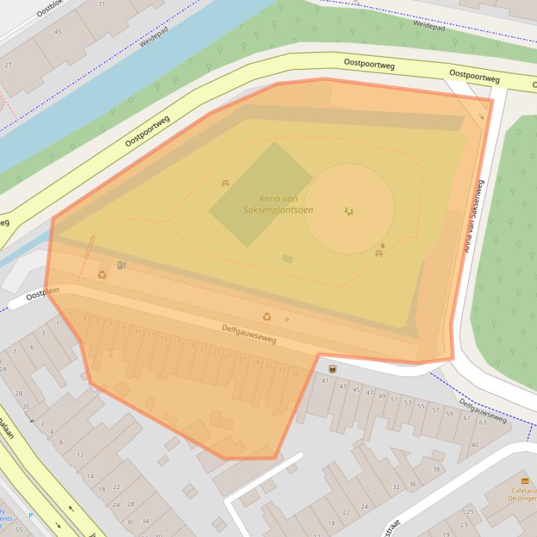 Kaart van postcodegebied 2628EG.