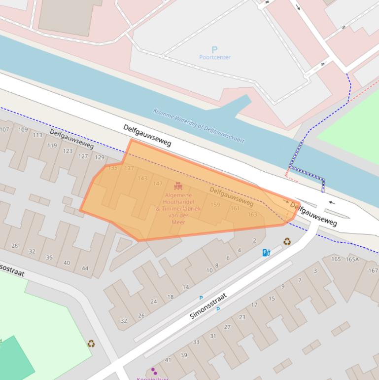 Kaart van postcodegebied 2628EL.