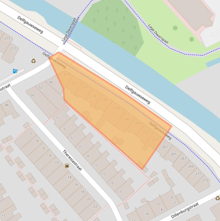 Kaart van postcodegebied 2628EP.