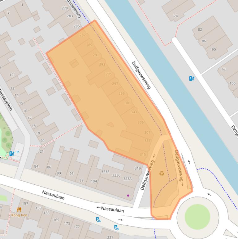 Kaart van postcodegebied 2628ES.