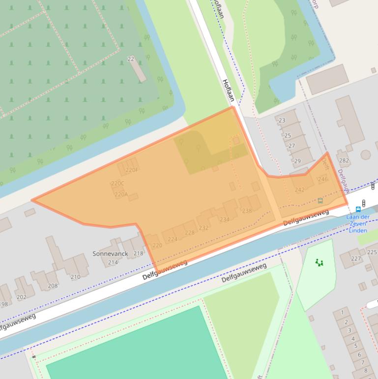 Kaart van postcodegebied 2628EZ.