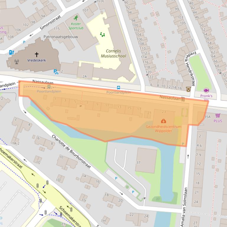 Kaart van postcodegebied 2628GA.