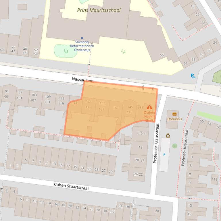 Kaart van postcodegebied 2628GE.