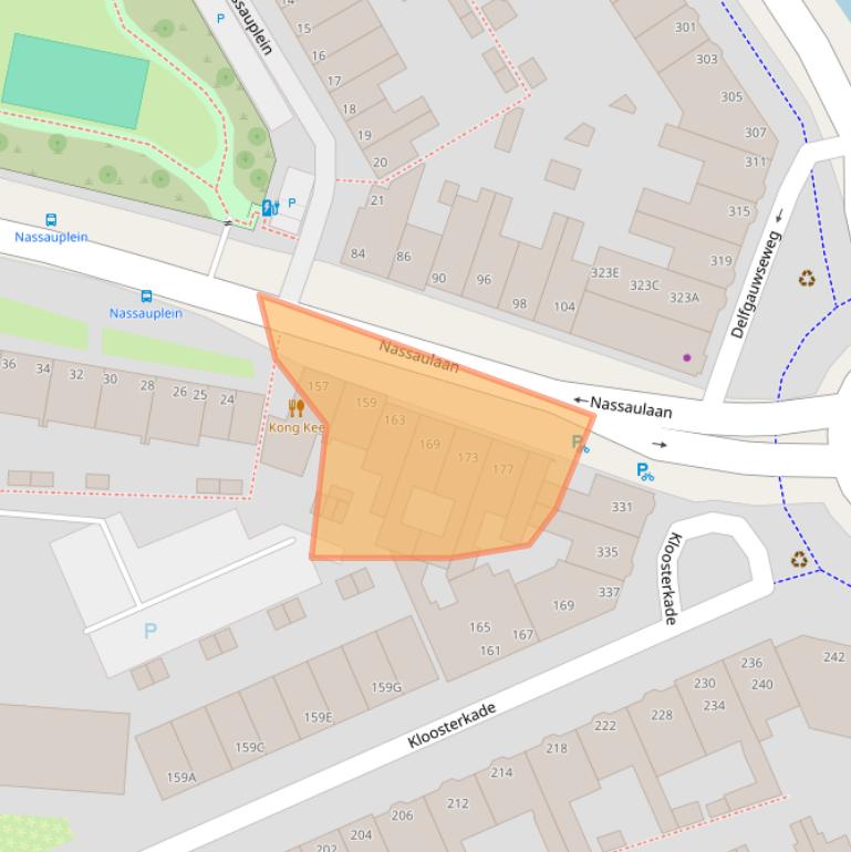 Kaart van postcodegebied 2628GG.