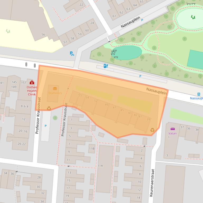 Kaart van postcodegebied 2628GV.
