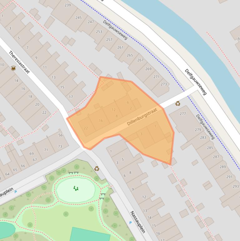 Kaart van postcodegebied 2628GX.