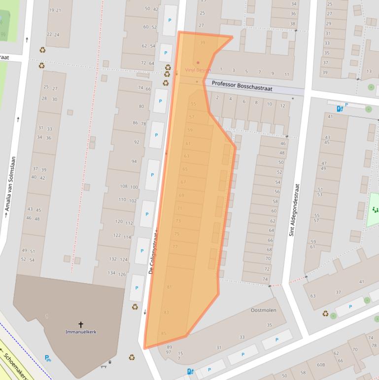 Kaart van postcodegebied 2628HB.