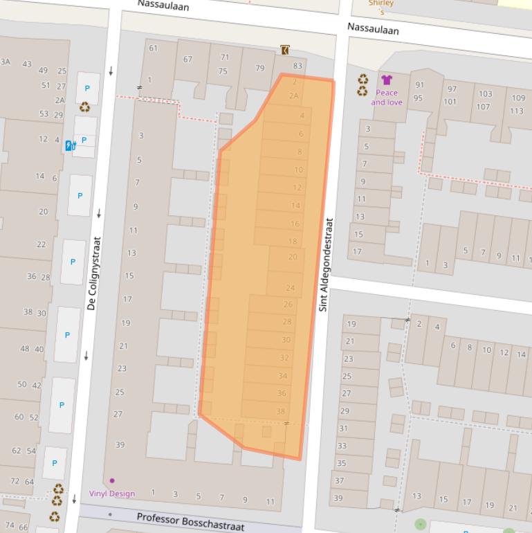 Kaart van postcodegebied 2628HJ.
