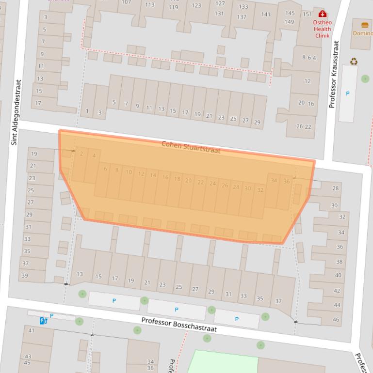 Kaart van postcodegebied 2628HS.