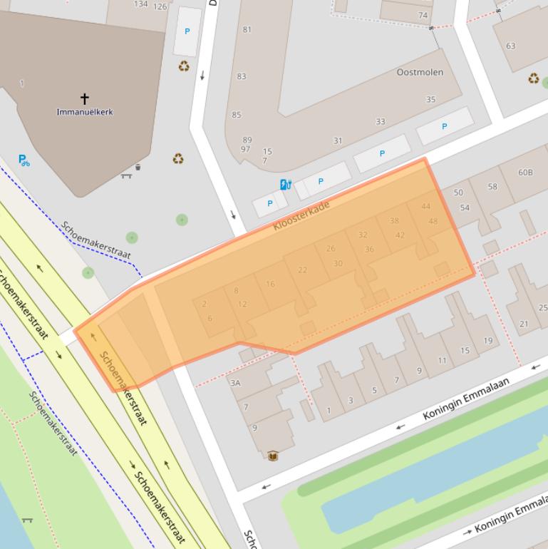 Kaart van postcodegebied 2628JB.