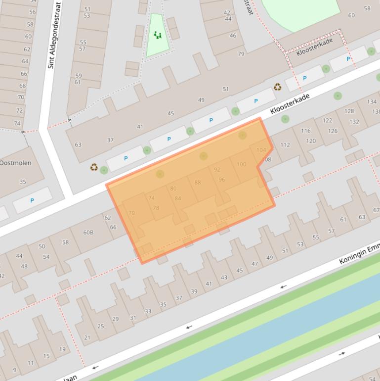 Kaart van postcodegebied 2628JD.