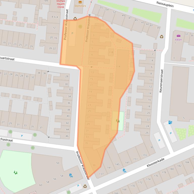 Kaart van postcodegebied 2628JK.