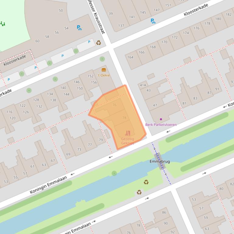 Kaart van postcodegebied 2628JP.