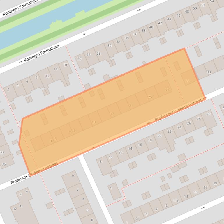 Kaart van postcodegebied 2628KA.