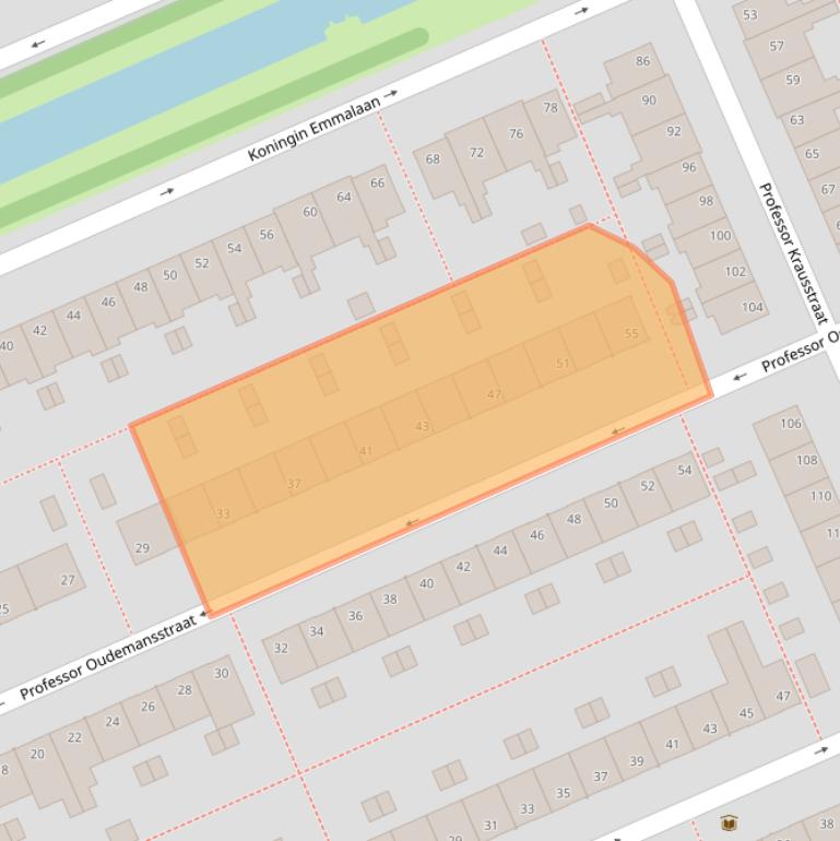 Kaart van postcodegebied 2628KB.