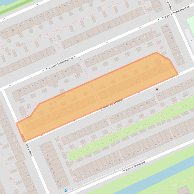 Kaart van postcodegebied 2628KK.