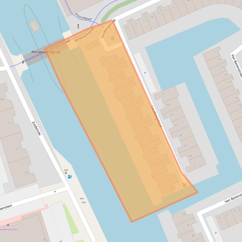 Kaart van postcodegebied 2628LB.