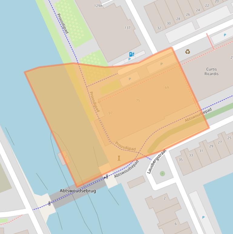 Kaart van postcodegebied 2628LP.