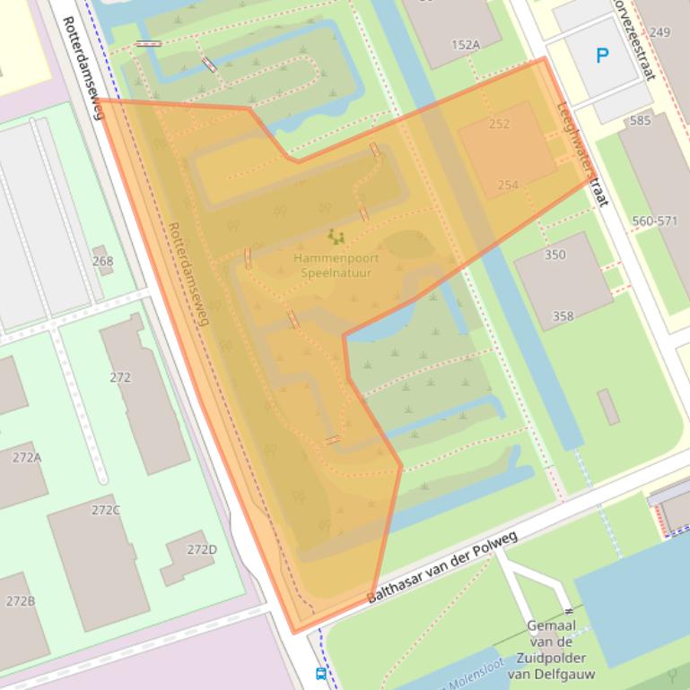 Kaart van postcodegebied 2628LW.