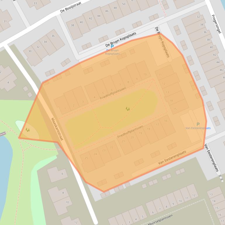 Kaart van postcodegebied 2628MB.