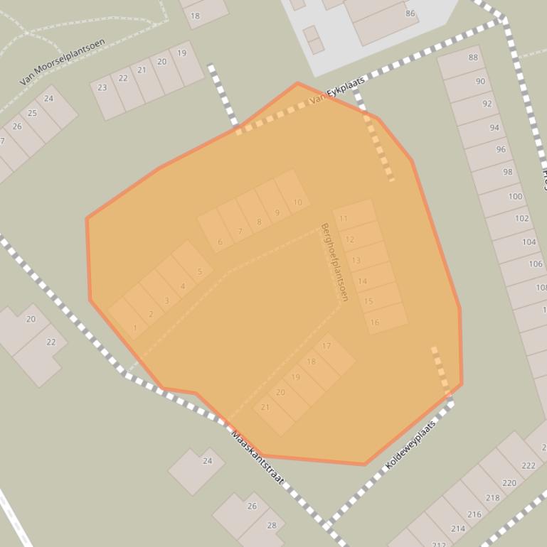 Kaart van postcodegebied 2628MD.