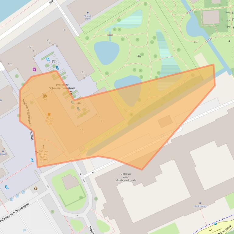 Kaart van postcodegebied 2628PW.