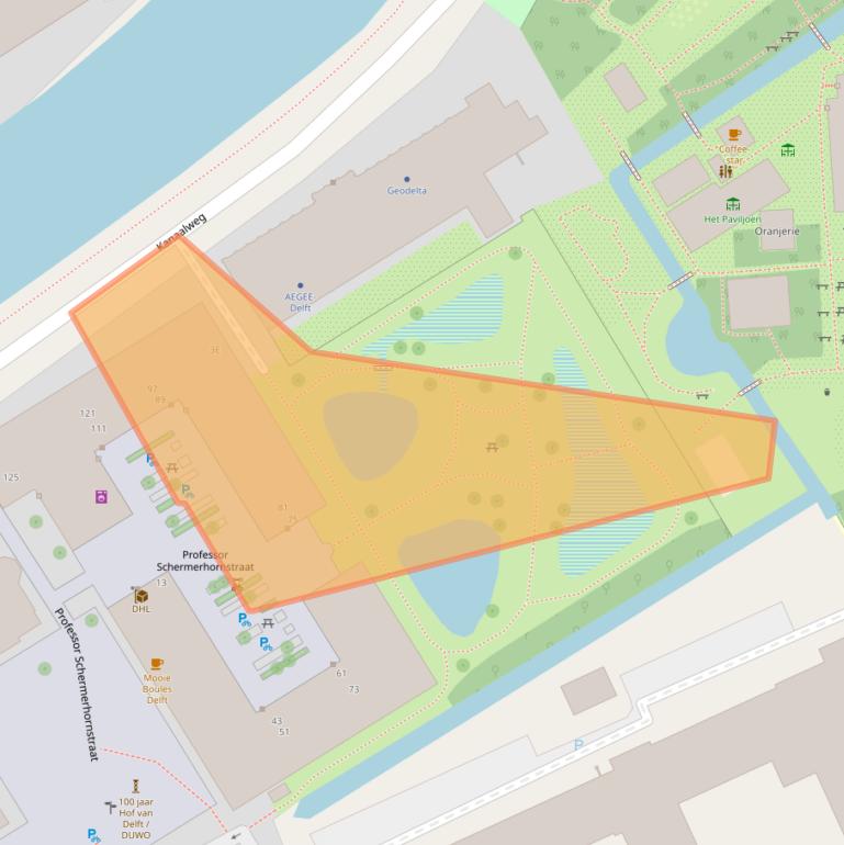 Kaart van postcodegebied 2628PX.