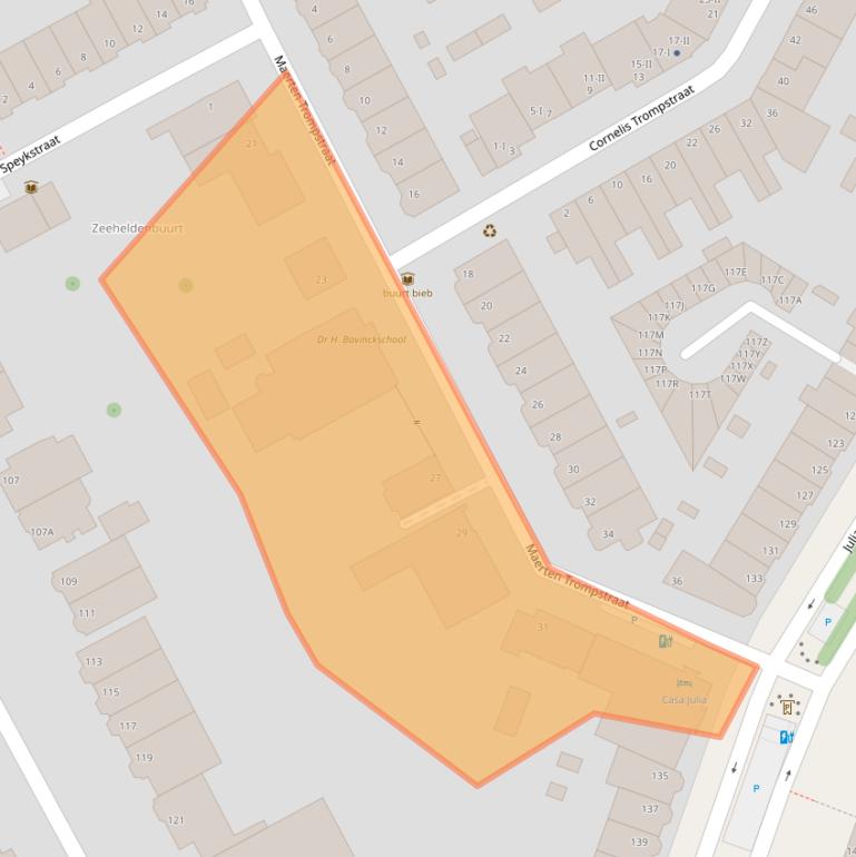 Kaart van postcodegebied 2628RC.