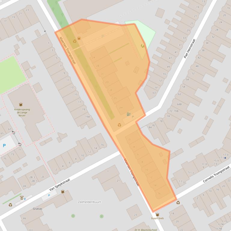 Kaart van postcodegebied 2628RD.