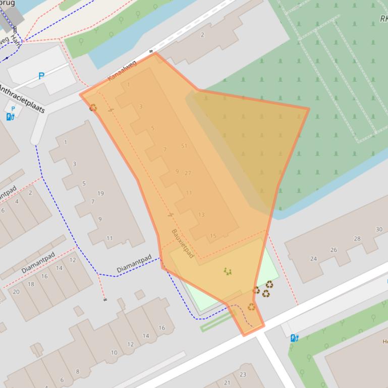 Kaart van postcodegebied 2628SB.