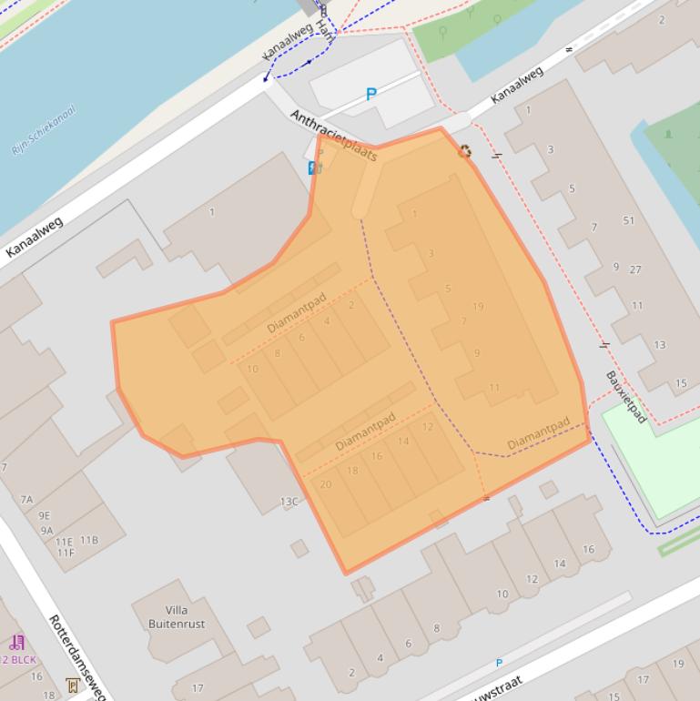 Kaart van postcodegebied 2628SC.