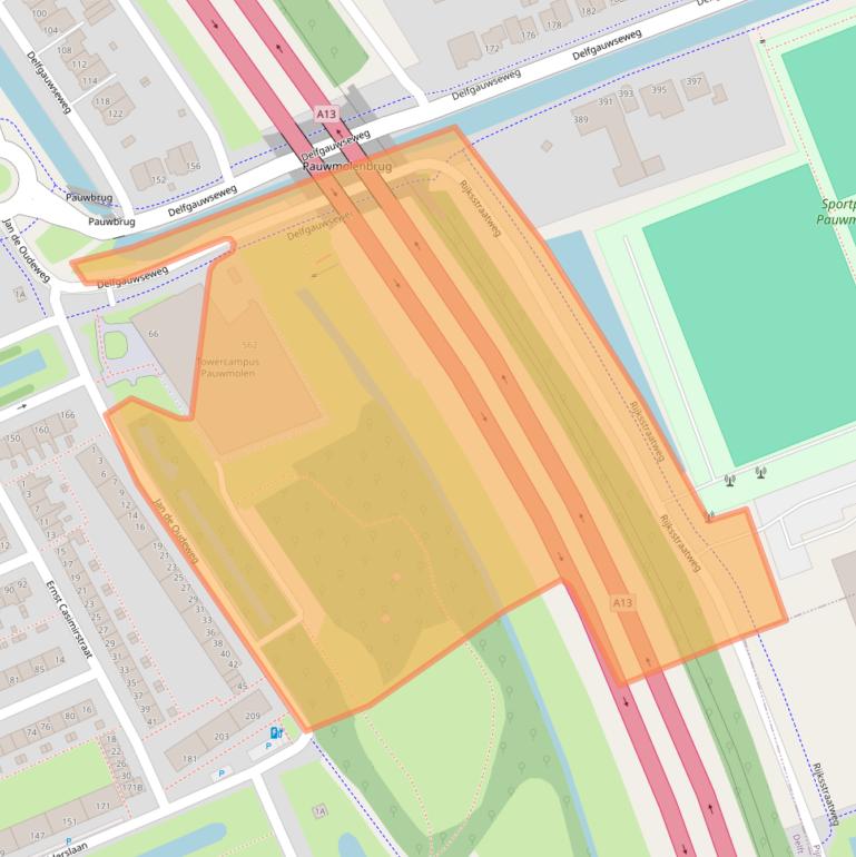 Kaart van postcodegebied 2628SK.