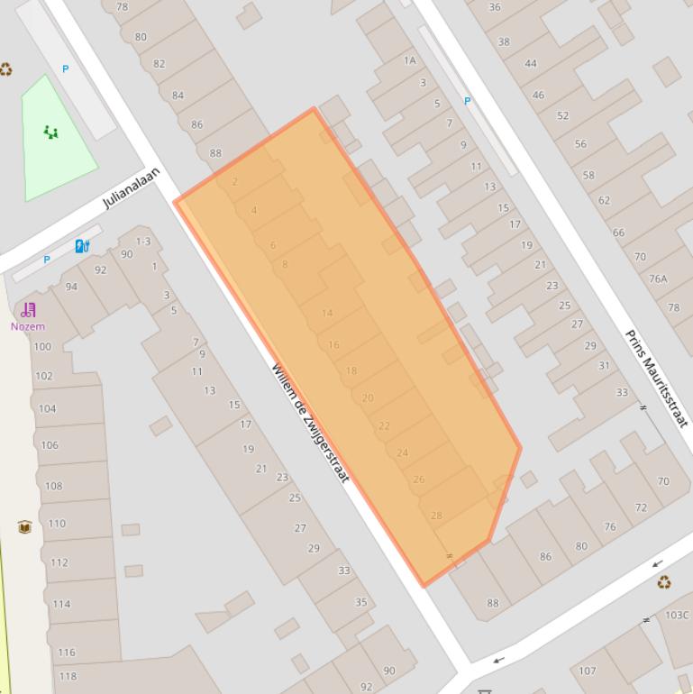 Kaart van postcodegebied 2628SP.