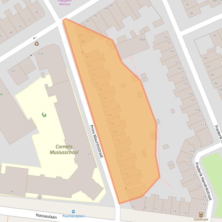 Kaart van postcodegebied 2628SW.