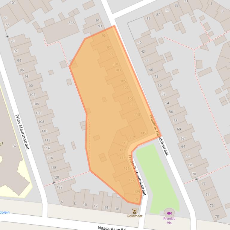 Kaart van postcodegebied 2628TA.