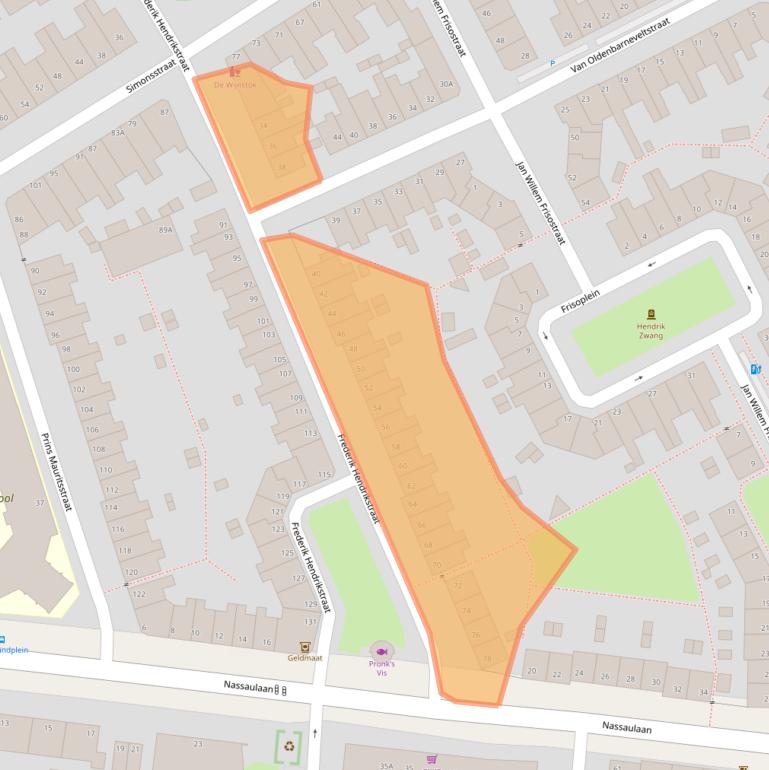 Kaart van postcodegebied 2628TC.