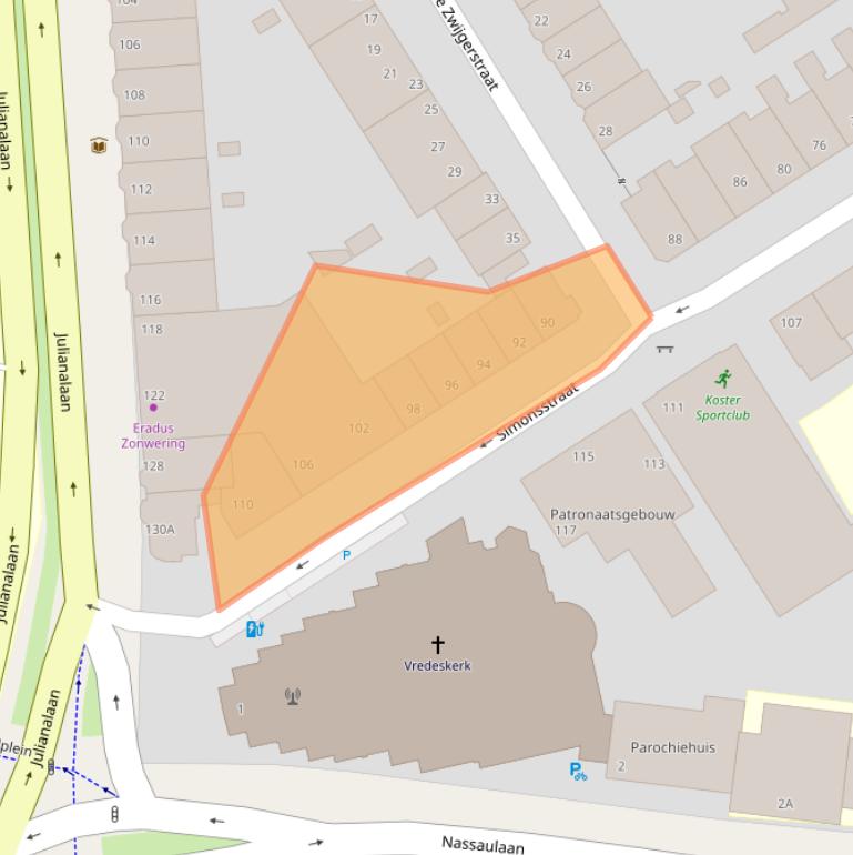 Kaart van postcodegebied 2628TK.