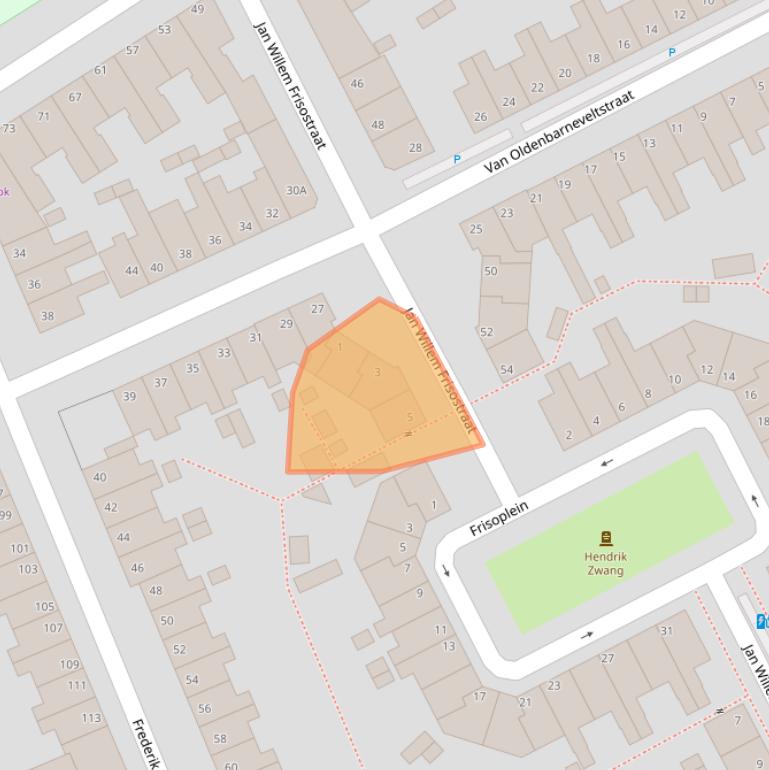 Kaart van postcodegebied 2628TL.