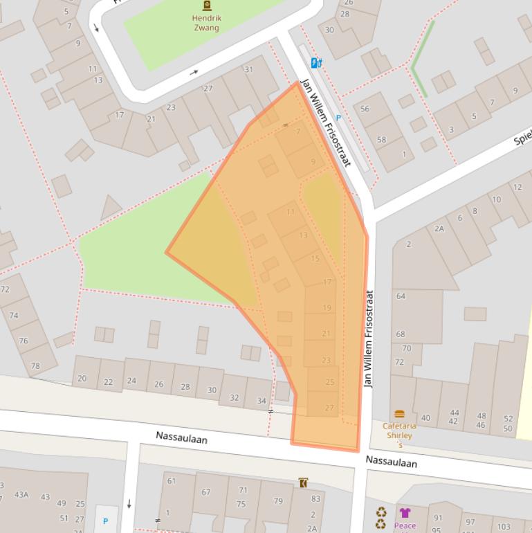 Kaart van postcodegebied 2628TM.