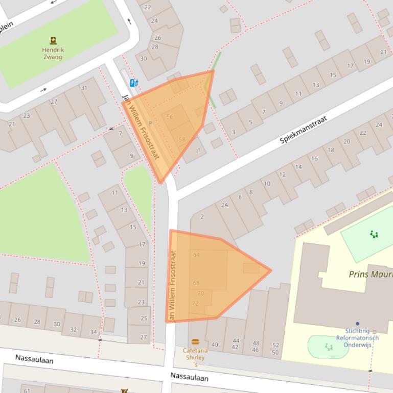 Kaart van postcodegebied 2628TS.